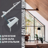 Карниз для скошенных окон, однорядный, белый, с кронштейнами 15 см