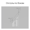 Карниз для скошенных окон, однорядный, черный, с кронштейнами 15 см