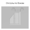 Прямой карниз для штор, однорядный, белый, с кронштейнами 15 см